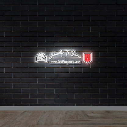 Hustle To Jesus – Premium Neon Artwork
