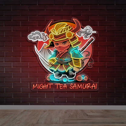 Might Tea Samurai - Premium Neon Artwork