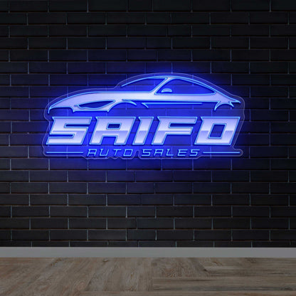 SAIFO AUTO SALES - Premium Neon Artwork