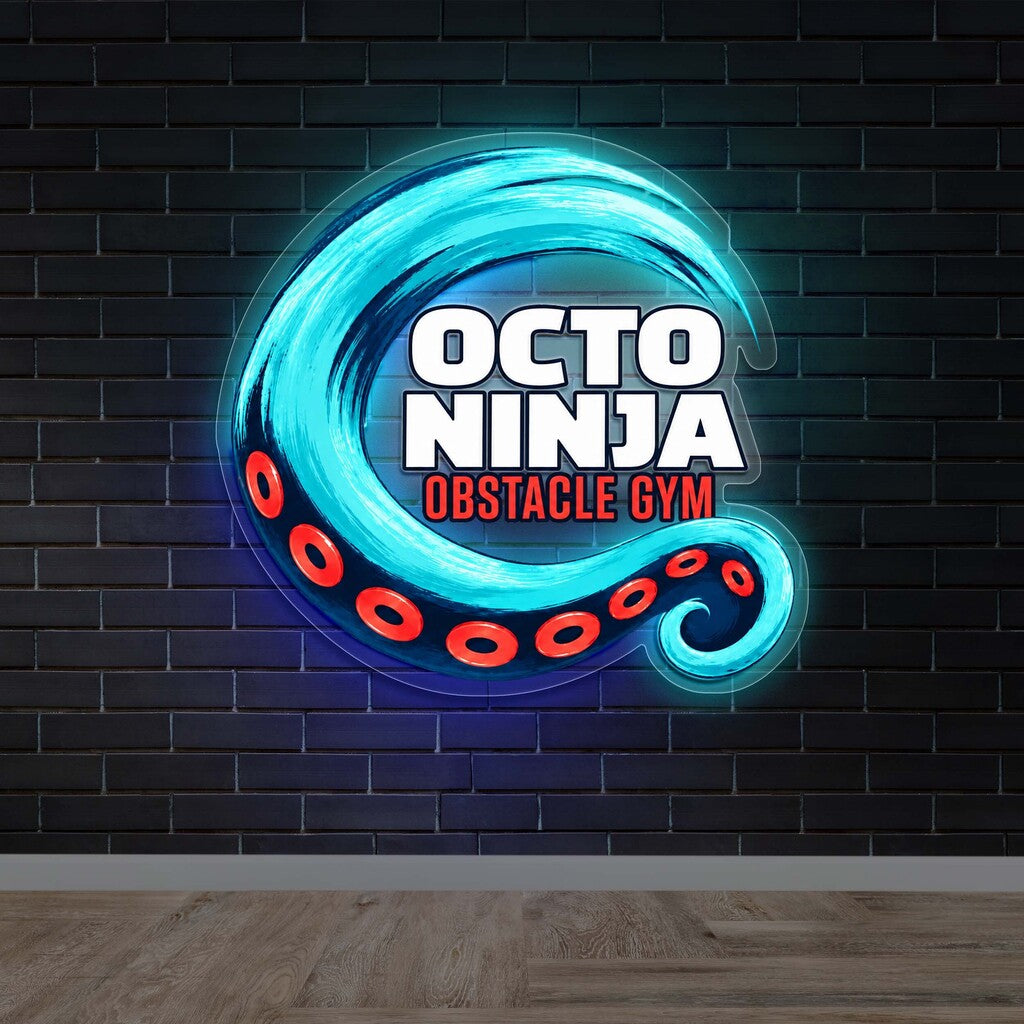 Octo Ninja Obstacle Gym - Premium Neon Artwork