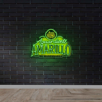 Aguardiente Amarillo De Manzanares - Premium Neon Artwork