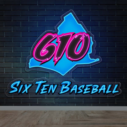 Six Ten Baseball - Premium Neon Artwork