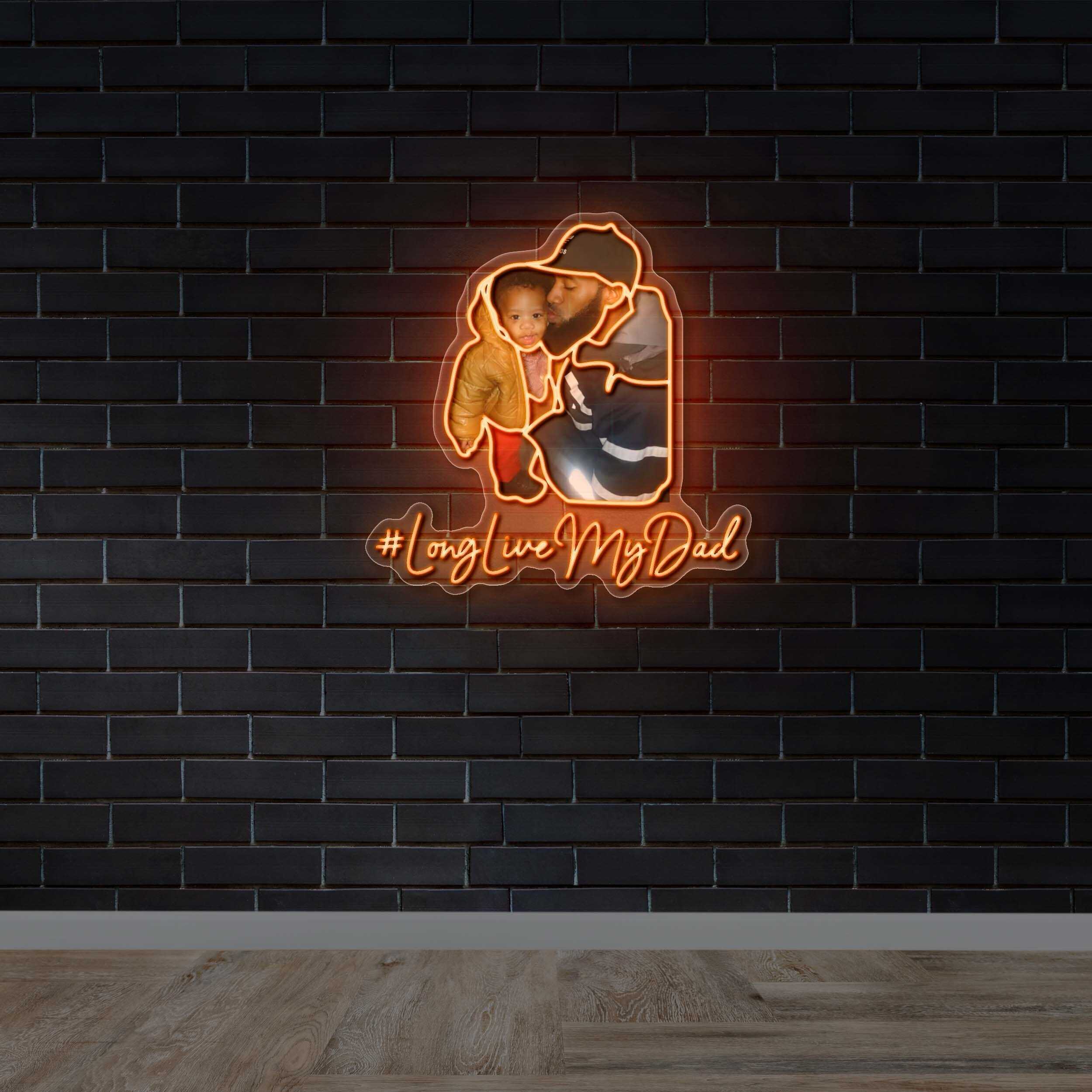 #Long Live My Dad – Premium Neon Artwork