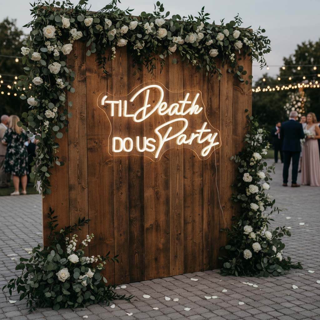 Til Death Do Us Party Wedding LED Neon Sign