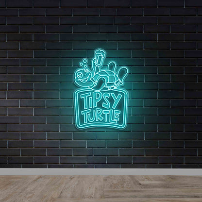 Tipsy Turtle - Premium Neon Artwork