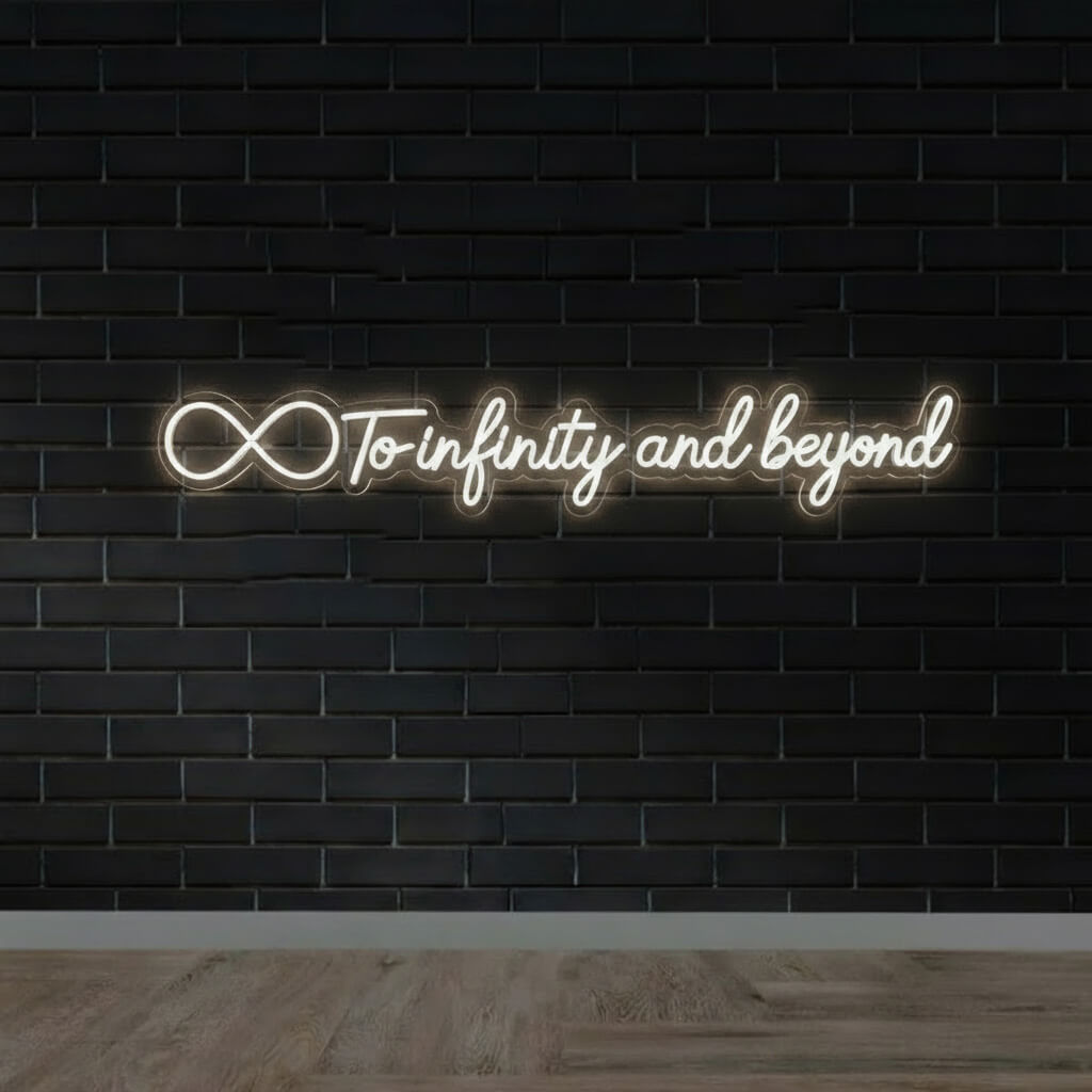 To Infinity And Beyond Wedding Neon Sign
