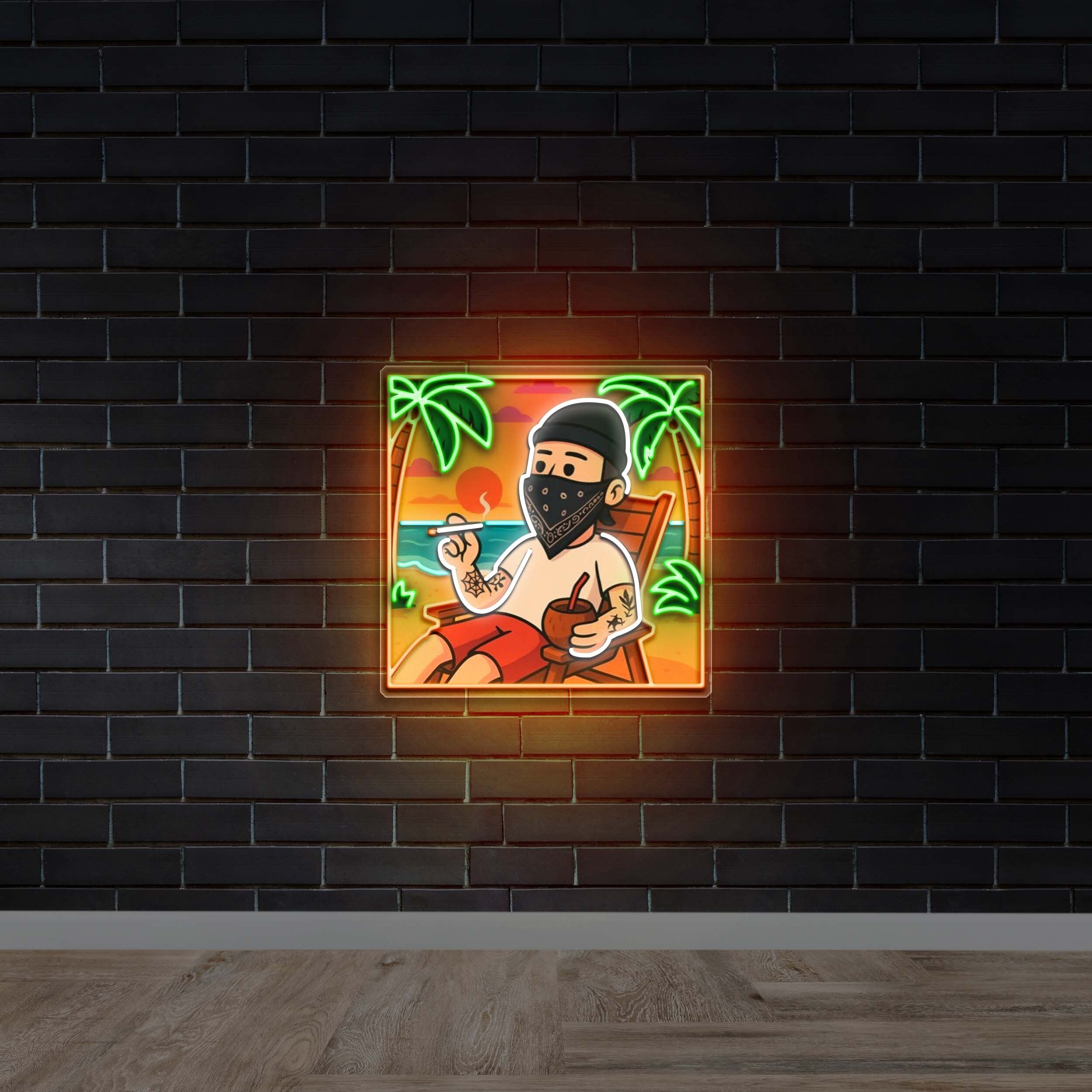 Sunset Vibes - Premium Neon Artwork