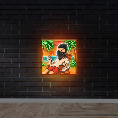 Sunset Vibes - Premium Neon Artwork