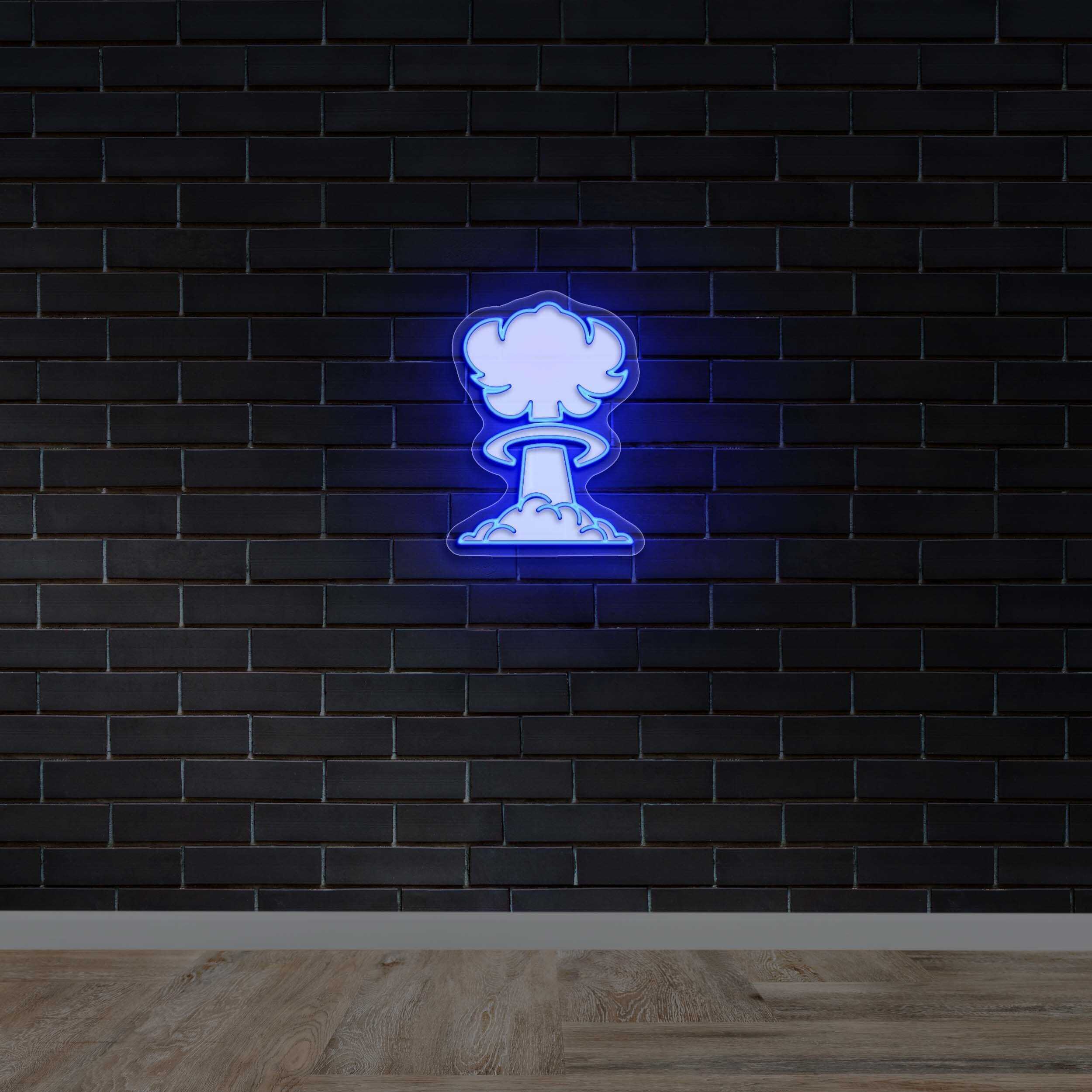 Nuclear Explosion Icon – Premium Neon Artwork