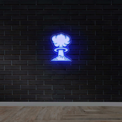 Nuclear Explosion Icon – Premium Neon Artwork