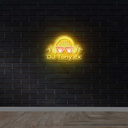 DJ Tony 2x - Premium Neon Artwork