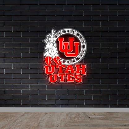 Utah Utes - Premium Neon Artwork