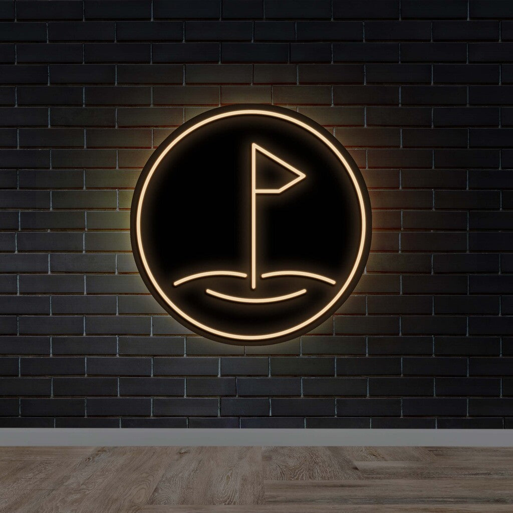 GOLFSIM 24 logo - Premium Neon Artwork