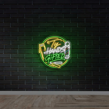Ty Hands Gifted - Premium Neon Artwork