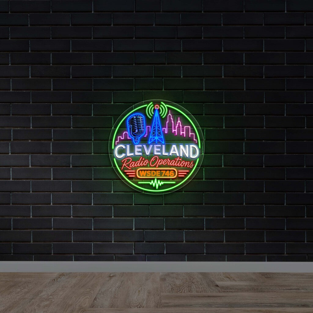 CLEVELAND Radio Operations - Premium Neon Artwork