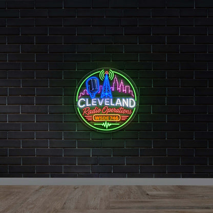CLEVELAND Radio Operations - Premium Neon Artwork