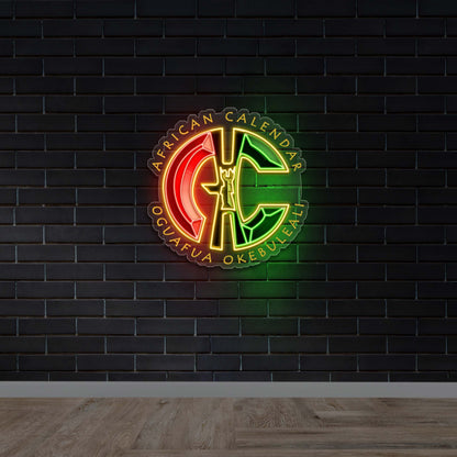 African Calendar - Premium Neon Artwork