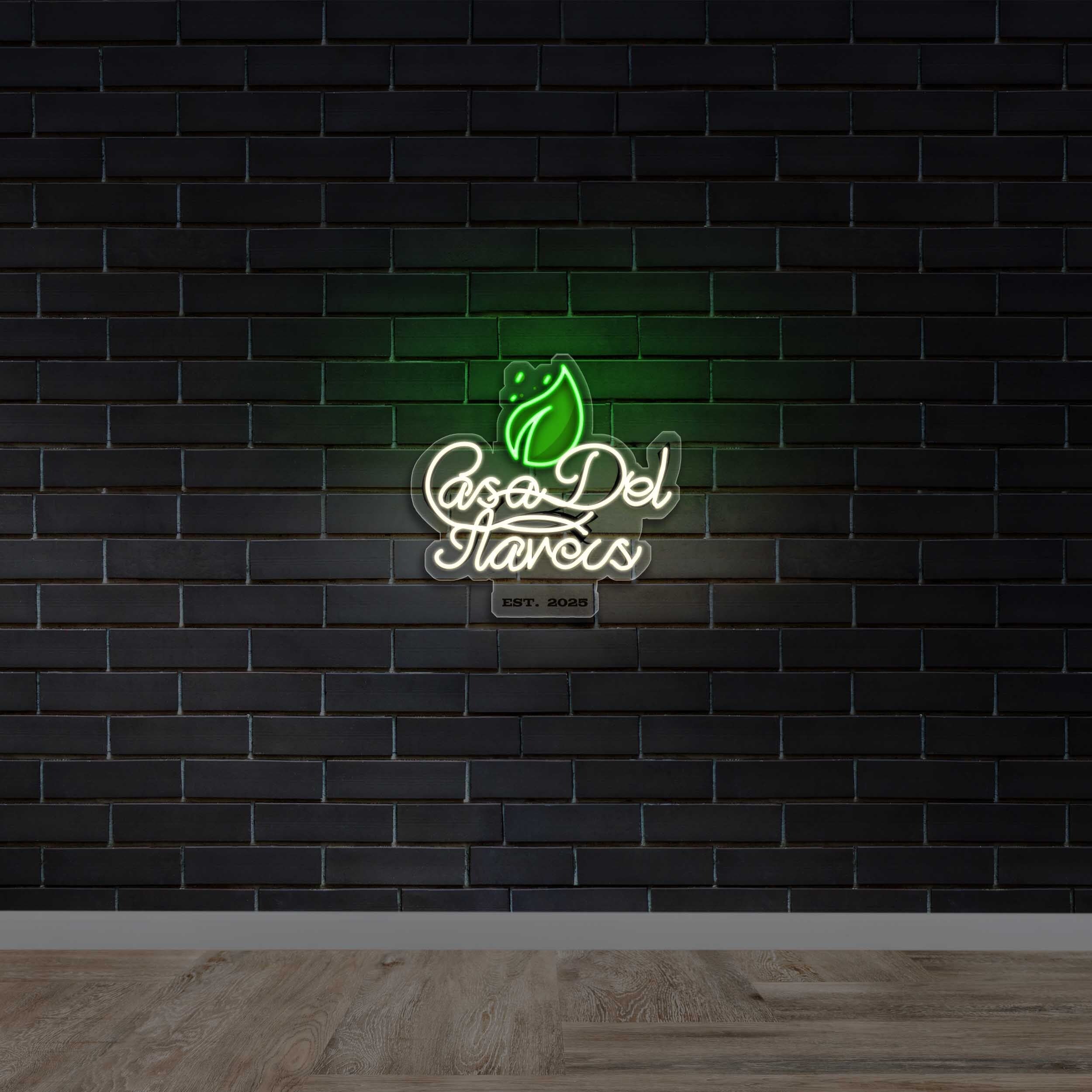 CasaDel Flavors - Premium Neon Artwork