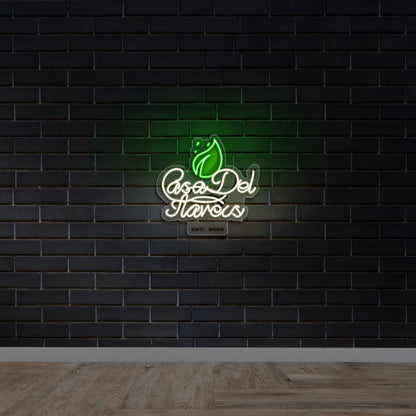 CasaDel Flavors - Premium Neon Artwork