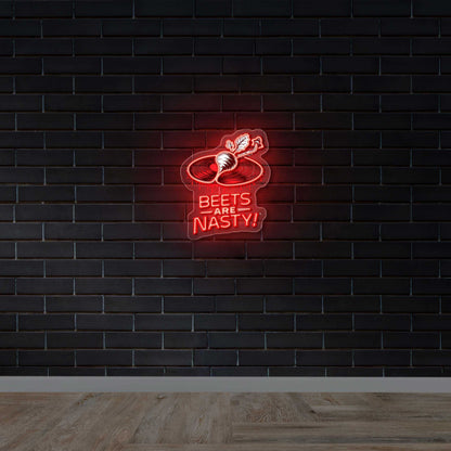 BEETS ARE NASTY - Premium Neon Artwork