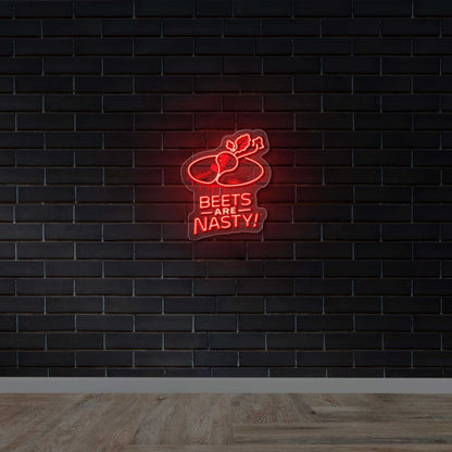 BEETS ARE NASTY - Premium Neon Artwork
