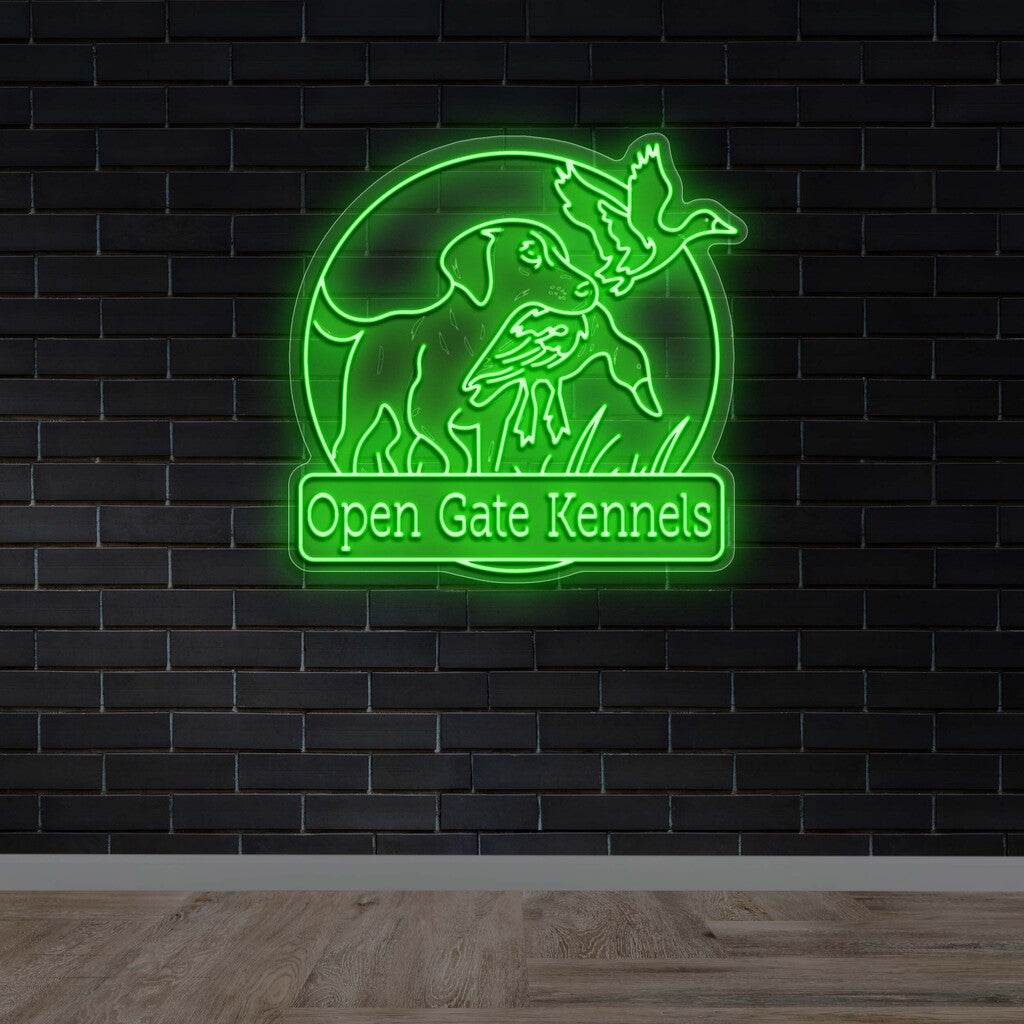Open Gate Kennels - Premium Neon Artwork