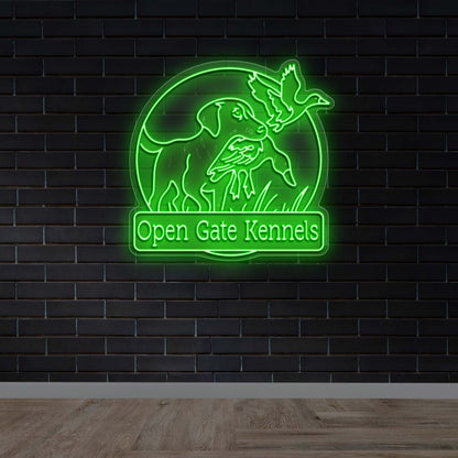Open Gate Kennels - Premium Neon Artwork
