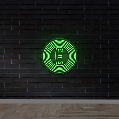 E - Premium Neon Artwork