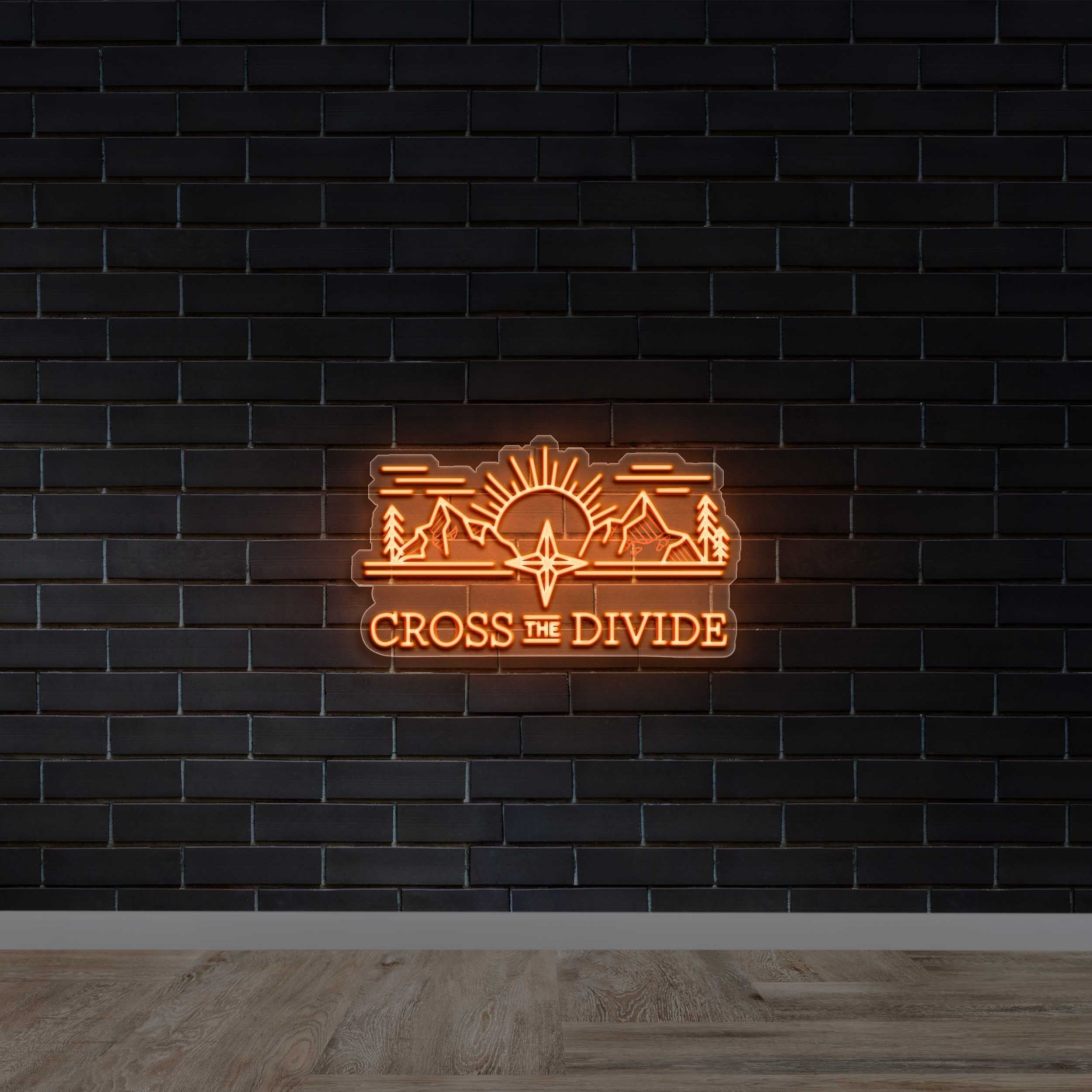 Cross The Divide - Premium Neon Artwork