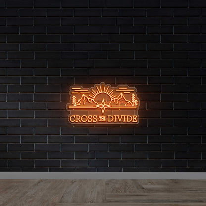 Cross The Divide - Premium Neon Artwork