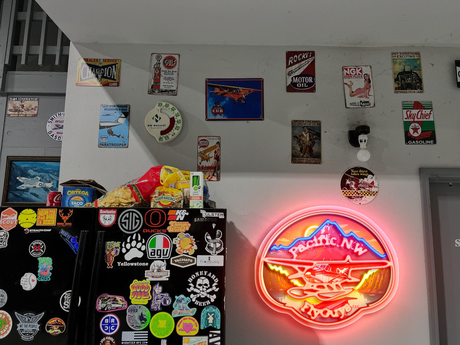 Pacific NW FlyGuys -   Premium Neon Artwork