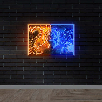 Scorpio vs Subzero Basketball - Premium Neon Artwork
