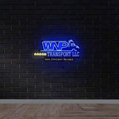 WNP Transport LLC (with slogan) - Premium Neon Artwork