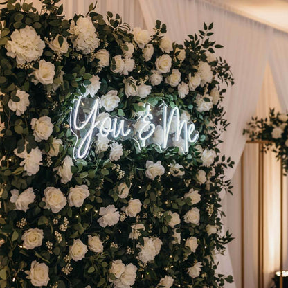 You and Me Wedding Neon Sign