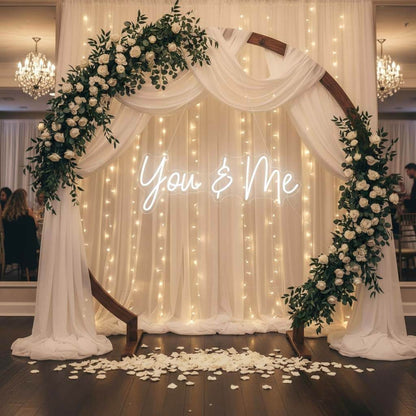 You and Me Wedding Neon Sign