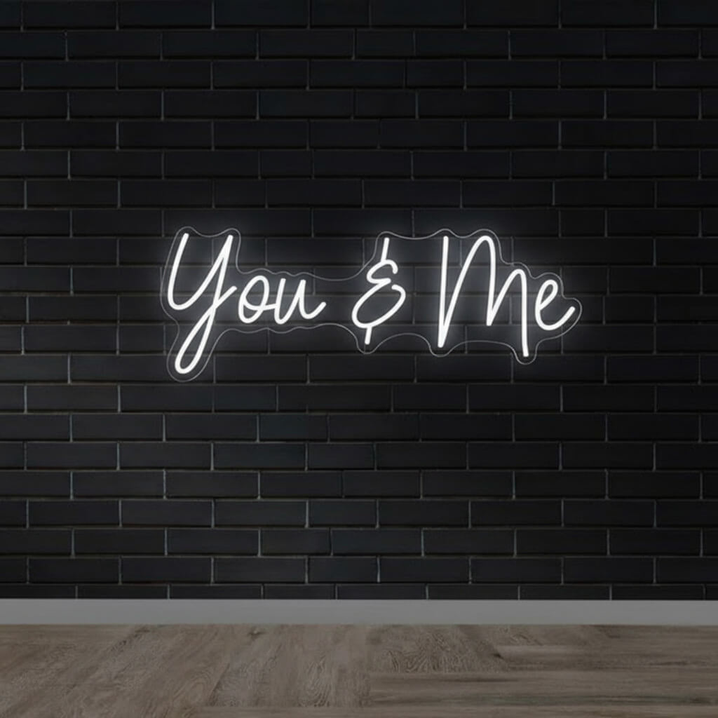You and Me Wedding Neon Sign