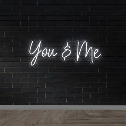 You and Me Wedding Neon Sign