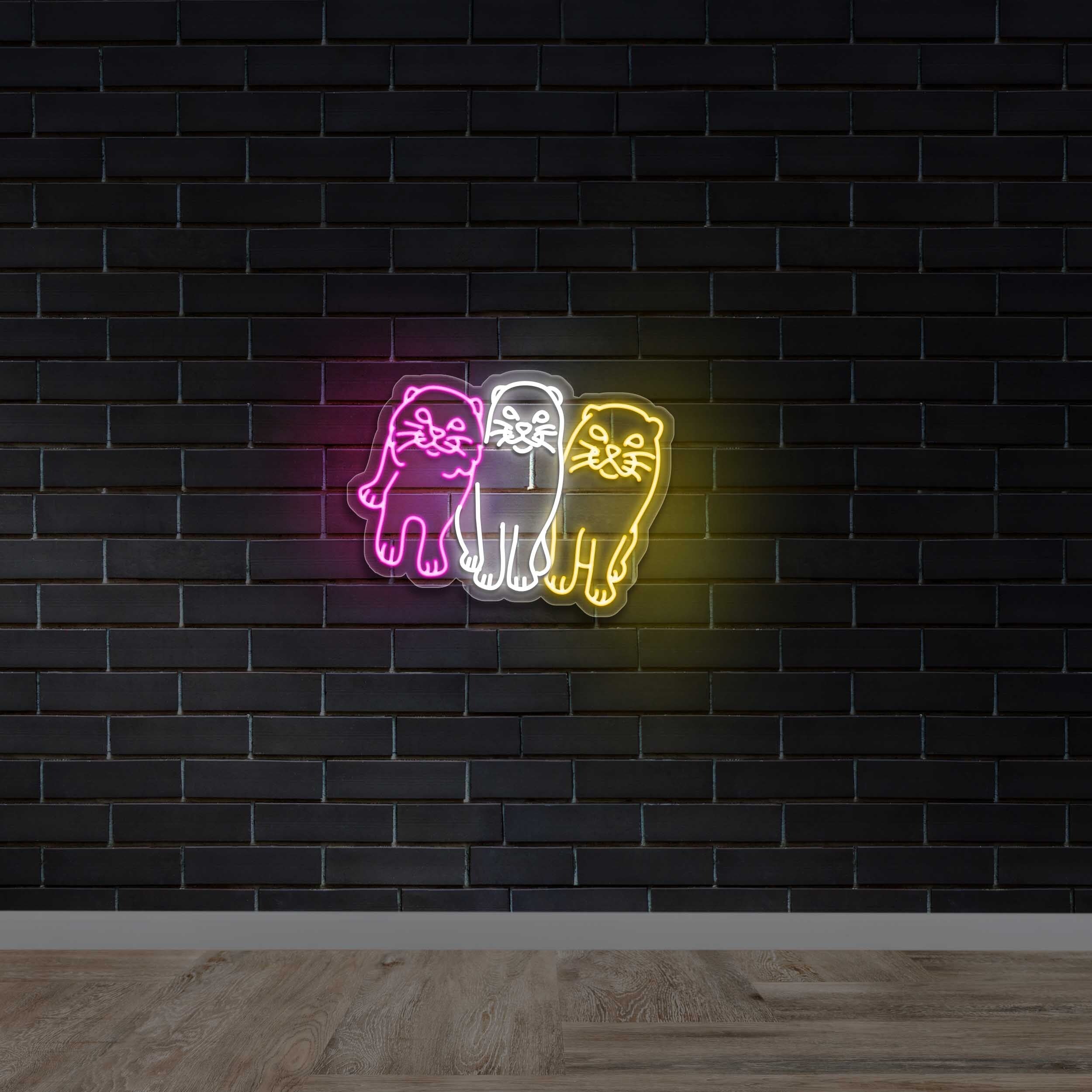 Animal Trio - Premium Neon Artwork