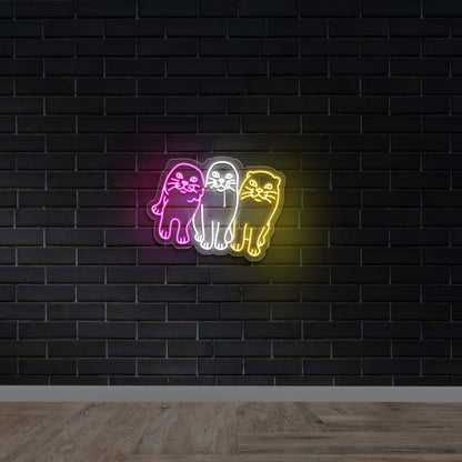 Animal Trio - Premium Neon Artwork