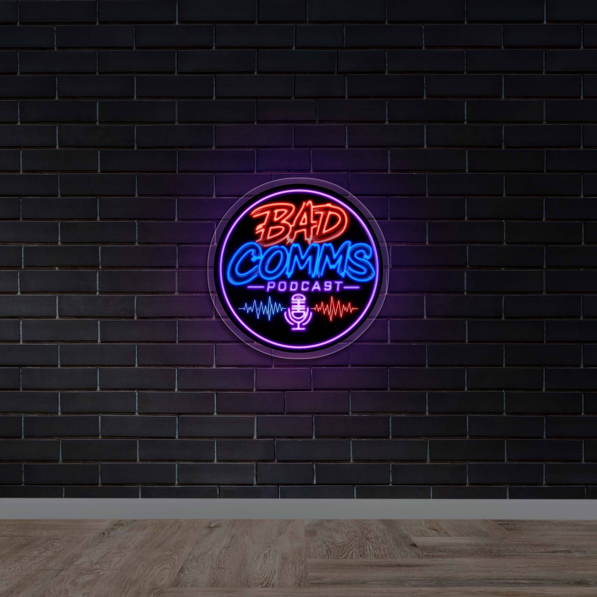 Bad Comms Podcast - Premium Neon Artwork