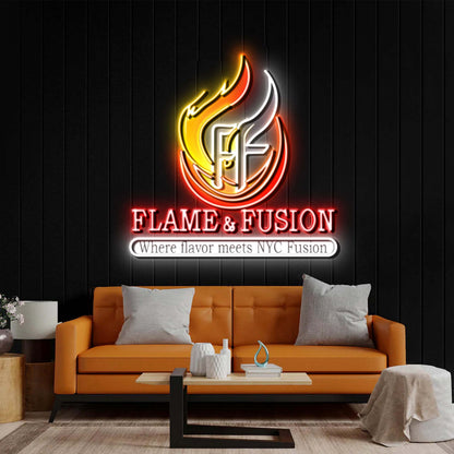 Flame & Fusion - Premium Neon Artwork