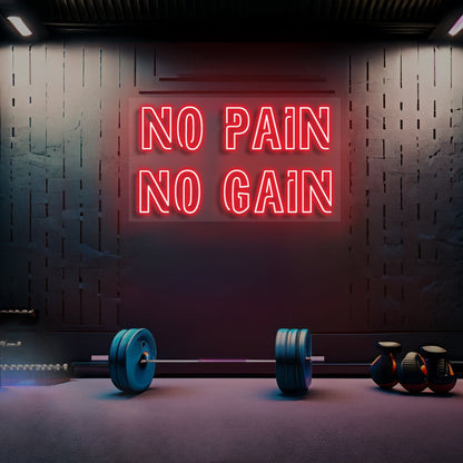 No Pain No Gain - Premium Neon Artwork