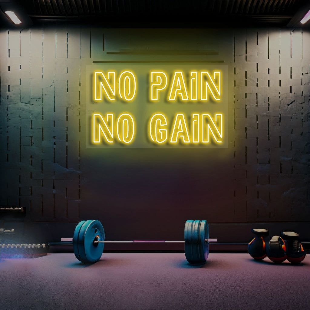 No Pain No Gain - Premium Neon Artwork